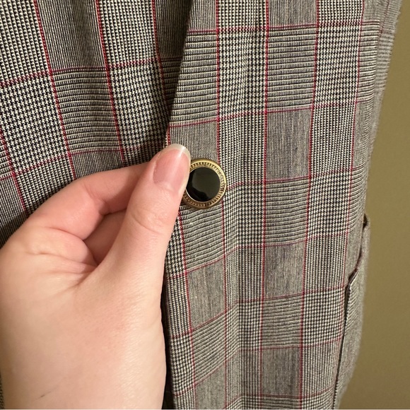 Vintage Loose Plaid Blazer - Picture 5 of 7
